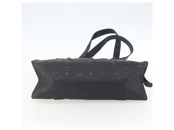 Borsa tote MCM Logogram Vicetos PVC Nero Oro Auth 160044 D'oro - vista 5