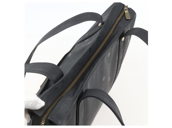 Borsa tote MCM Logogram Vicetos PVC Nero Oro Auth 160044 D'oro - vista 6