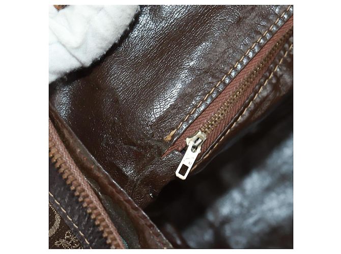 Céline Borsa Boston Celine C Sulky in tela marrone e oro Auth bs31834 D'oro - vista 20