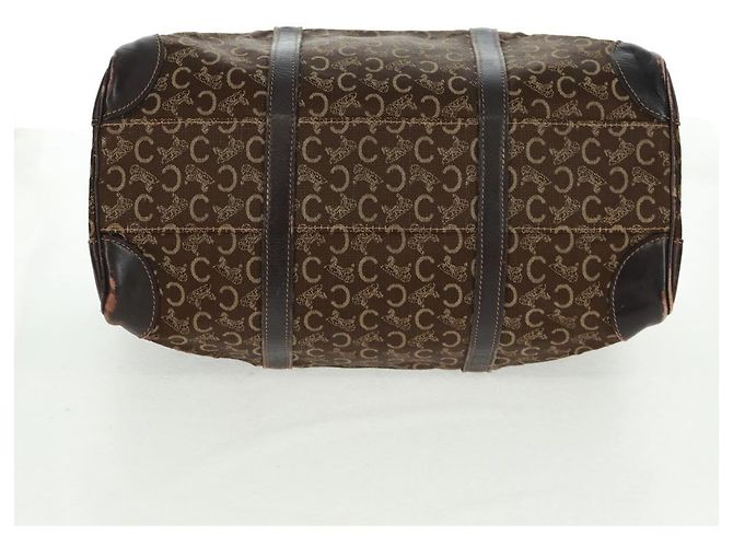 Céline Borsa Boston Celine C Sulky in tela marrone e oro Auth bs31834 D'oro - vista 5