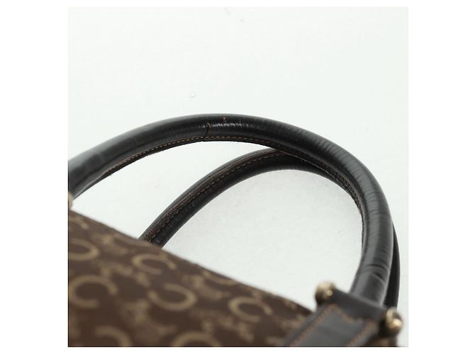 Céline Borsa Boston Celine C Sulky in tela marrone e oro Auth bs31834 D'oro - vista 8