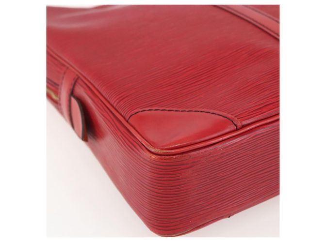 LOUIS VUITTON Epi Porta Documenti da Viaggio Borsa Business Rossa M54477 LV Auth 159411 Rosso - vista 15