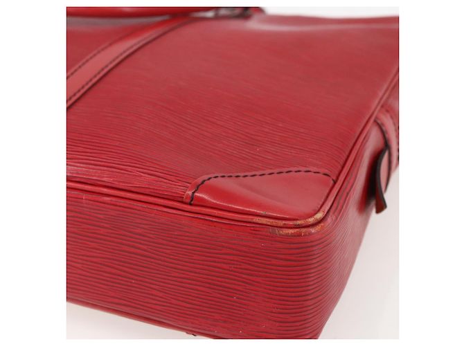 LOUIS VUITTON Epi Porta Documenti da Viaggio Borsa Business Rossa M54477 LV Auth 159411 Rosso - vista 16