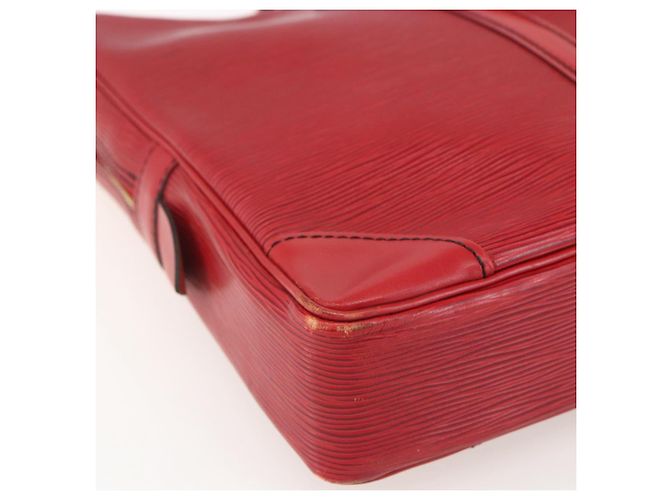 LOUIS VUITTON Epi Porta Documenti da Viaggio Borsa Business Rossa M54477 LV Auth 159411 Rosso - vista 17