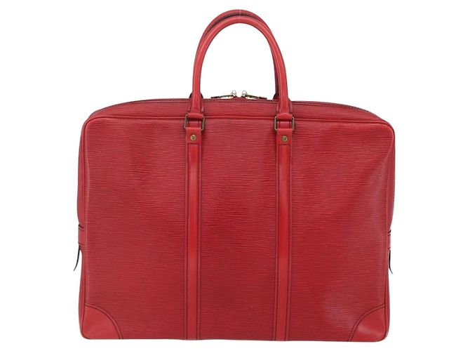 LOUIS VUITTON Epi Porta Documenti da Viaggio Borsa Business Rossa M54477 LV Auth 159411 Rosso - vista 2