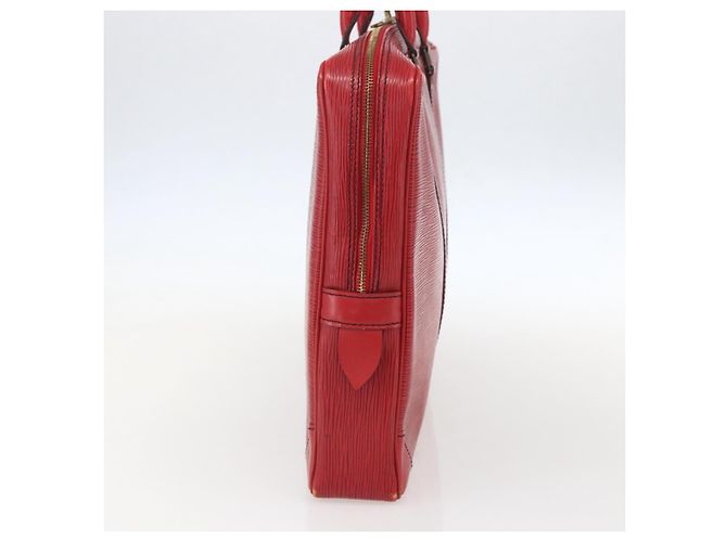 LOUIS VUITTON Epi Porta Documenti da Viaggio Borsa Business Rossa M54477 LV Auth 159411 Rosso - vista 4
