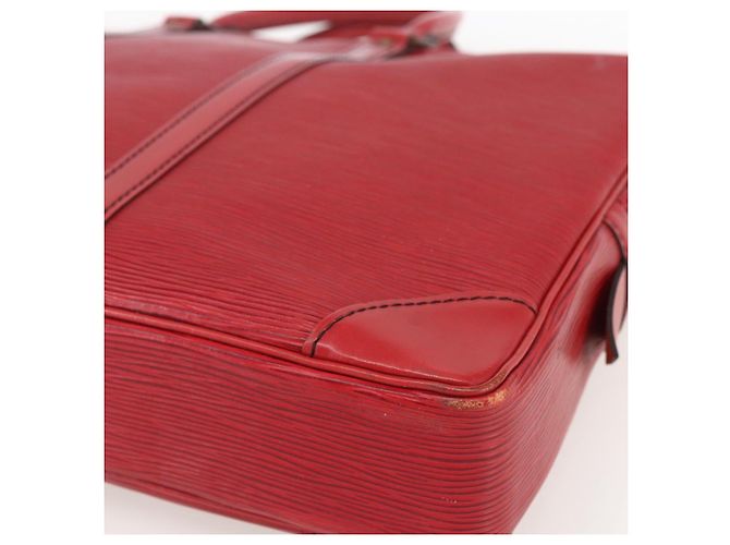 LOUIS VUITTON Epi Porta Documenti da Viaggio Borsa Business Rossa M54477 LV Auth 159411 Rosso - vista 8