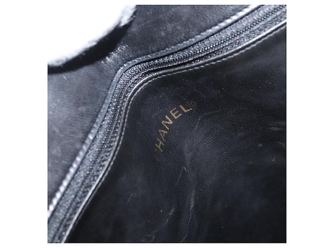 Borsa a Spalla CHANEL in Pelle di Agnello Nera Oro CC Auth BA9188 Nero D'oro - vista 17