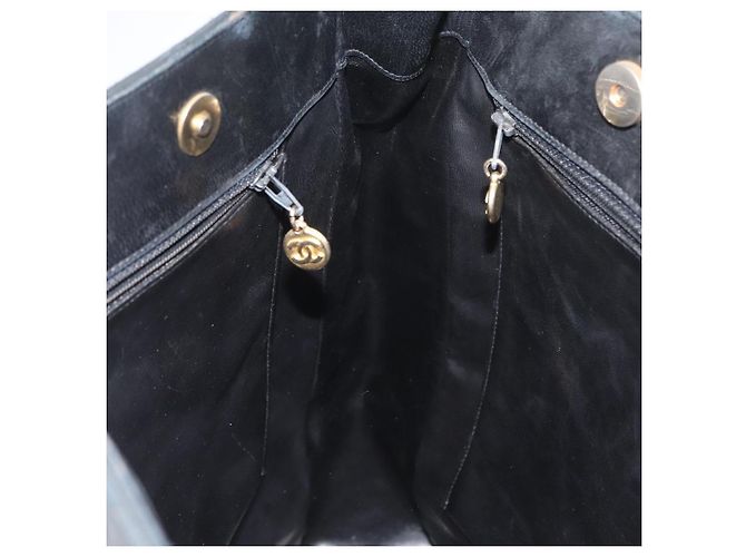 Borsa a Spalla CHANEL in Pelle di Agnello Nera Oro CC Auth BA9188 Nero D'oro - vista 19