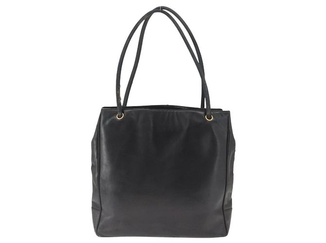 Borsa a Spalla CHANEL in Pelle di Agnello Nera Oro CC Auth BA9188 Nero D'oro - vista 2