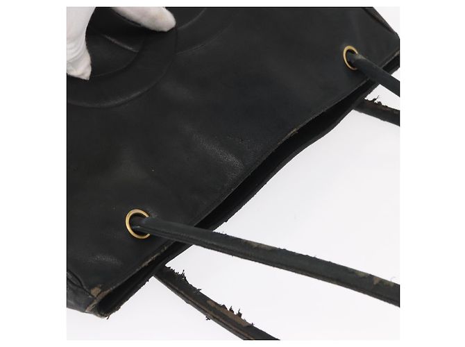 Borsa a Spalla CHANEL in Pelle di Agnello Nera Oro CC Auth BA9188 Nero D'oro - vista 6