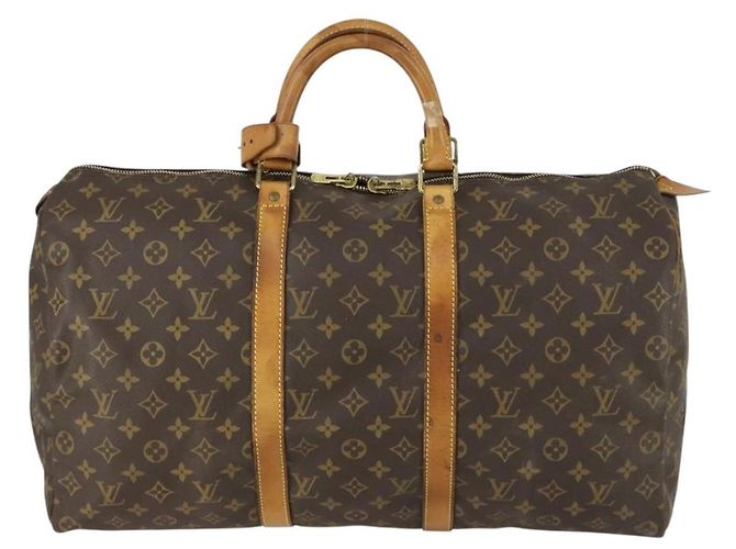 LOUIS VUITTON Borsa Boston Monogram Keepall 50 M41426 LV Auth 156594 Monogramma - vista 13