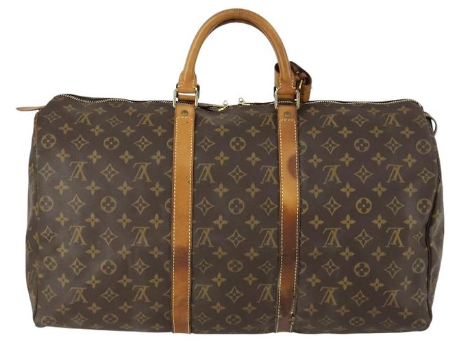 LOUIS VUITTON Borsa Boston Monogram Keepall 50 M41426 LV Auth 156594 Monogramma - vista 2