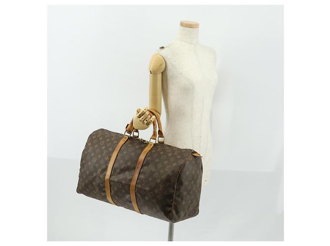 LOUIS VUITTON Borsa Boston Monogram Keepall 50 M41426 LV Auth 156594 Monogramma - vista 23