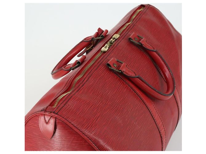 LOUIS VUITTON Epi Keepall 45 Borsa Boston Rossa M42977 LV Auth BA8834 Rosso - vista 6