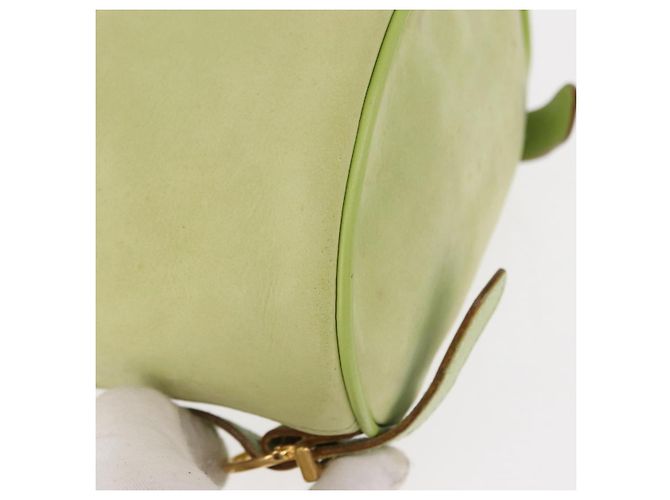 Zaino Salvatore Ferragamo in suede oro verde chiaro Auth 159800 - vista 10