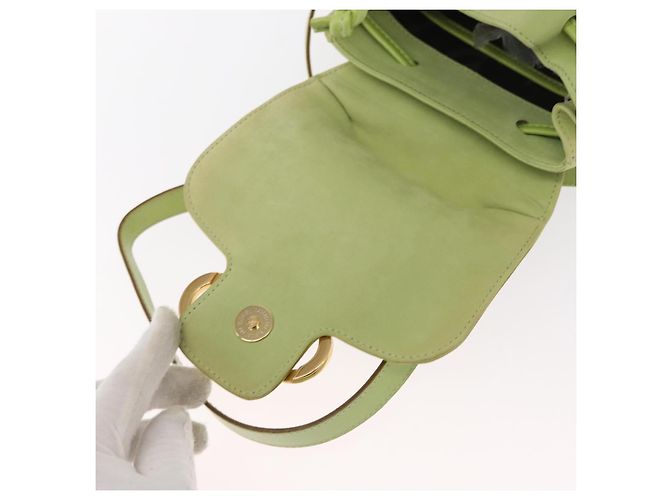 Zaino Salvatore Ferragamo in suede oro verde chiaro Auth 159800 - vista 19
