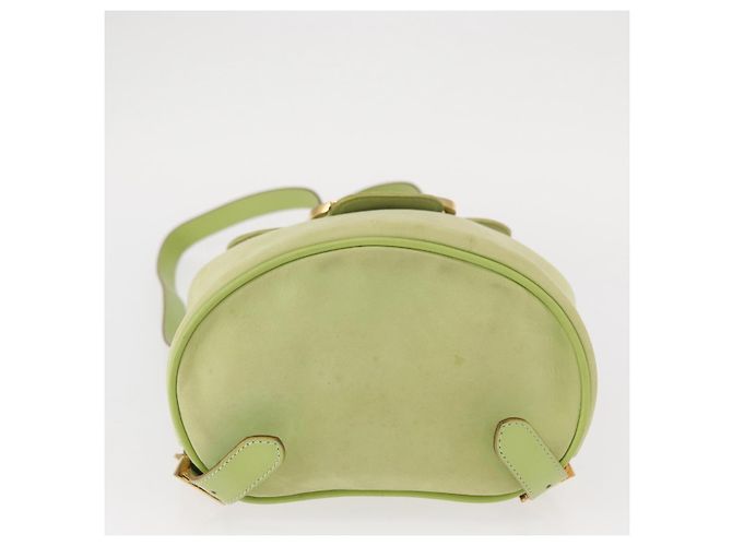Zaino Salvatore Ferragamo in suede oro verde chiaro Auth 159800 - vista 5