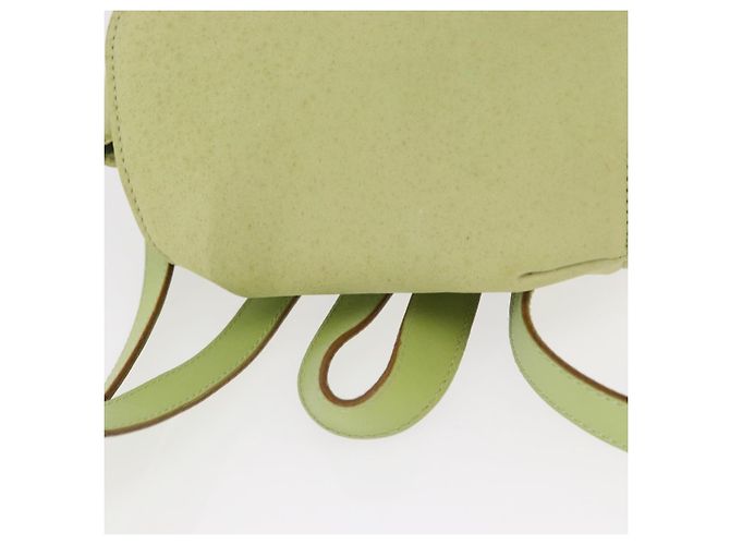 Zaino Salvatore Ferragamo in suede oro verde chiaro Auth 159800 - vista 6