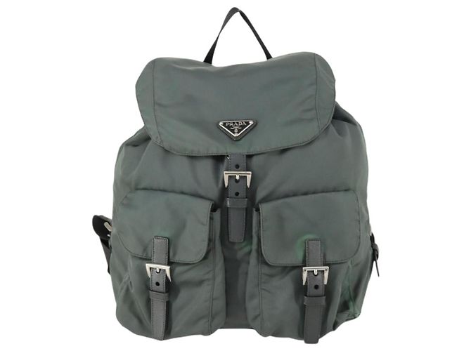 PRADA Rucksack aus Nylon grün silber authentisch 157248 - Ansicht 13