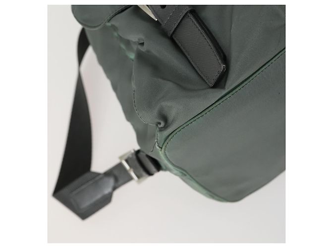 PRADA Rucksack aus Nylon grün silber authentisch 157248 - Ansicht 17