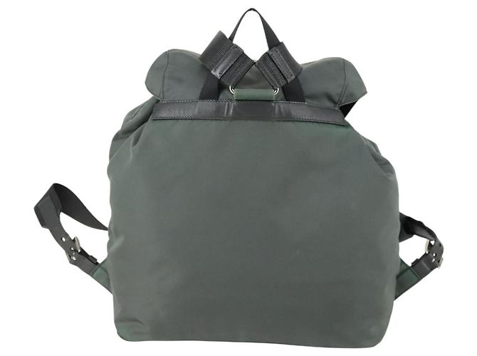 PRADA Rucksack aus Nylon grün silber authentisch 157248 - Ansicht 2