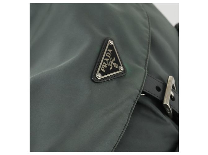 PRADA Rucksack aus Nylon grün silber authentisch 157248 - Ansicht 20