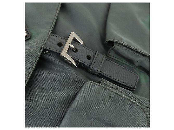 PRADA Rucksack aus Nylon grün silber authentisch 157248 - Ansicht 21