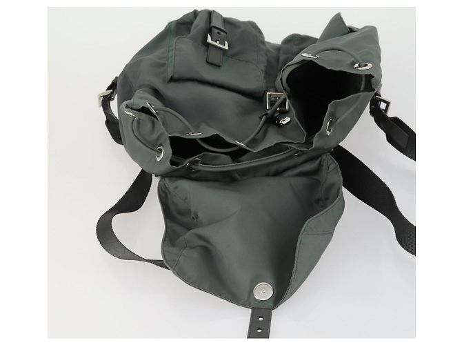 PRADA Rucksack aus Nylon grün silber authentisch 157248 - Ansicht 23