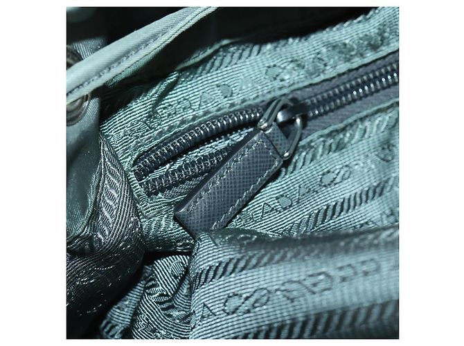 PRADA Rucksack aus Nylon grün silber authentisch 157248 - Ansicht 27