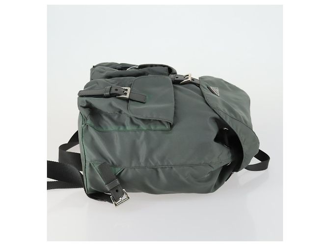 PRADA Rucksack aus Nylon grün silber authentisch 157248 - Ansicht 3