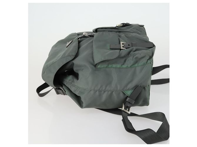 PRADA Rucksack aus Nylon grün silber authentisch 157248 - Ansicht 4