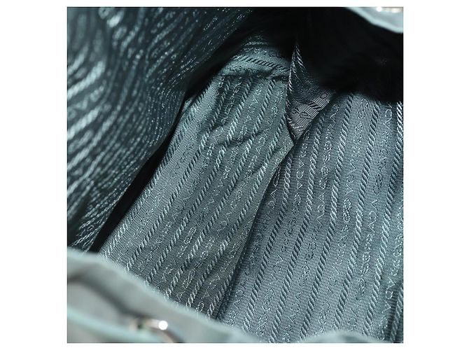 PRADA Rucksack aus Nylon grün silber authentisch 157248 - Ansicht 9