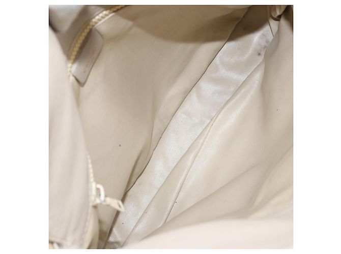 Céline Borsa a Spalla in Pelle Beige Oro Auth ka1365 D'oro - vista 10