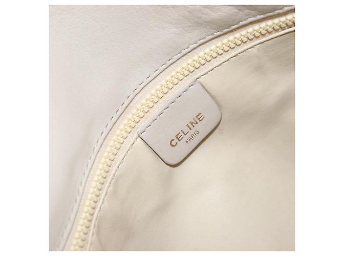 Céline Borsa a Spalla in Pelle Beige Oro Auth ka1365 D'oro - vista 18