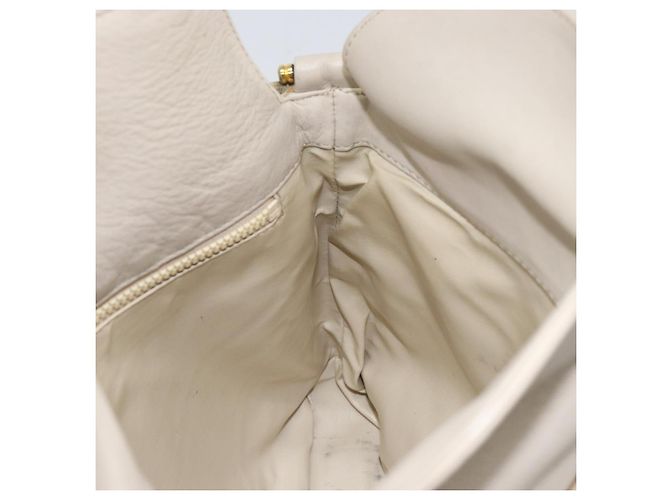 Céline Borsa a Spalla in Pelle Beige Oro Auth ka1365 D'oro - vista 19