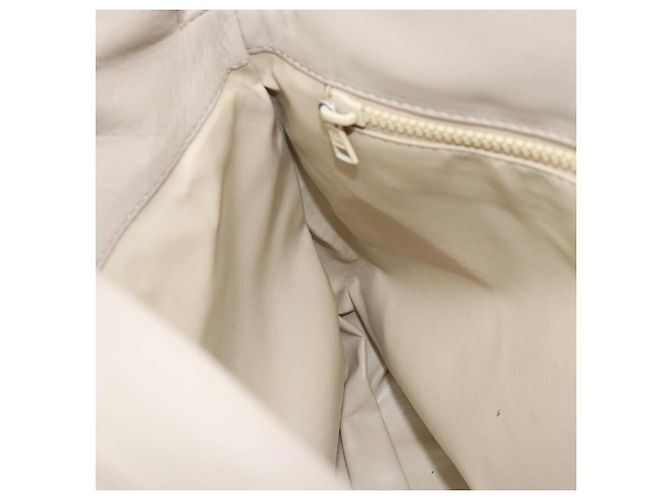 Céline Borsa a Spalla in Pelle Beige Oro Auth ka1365 D'oro - vista 20