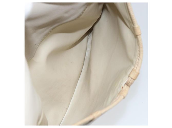 Céline Borsa a Spalla in Pelle Beige Oro Auth ka1365 D'oro - vista 22