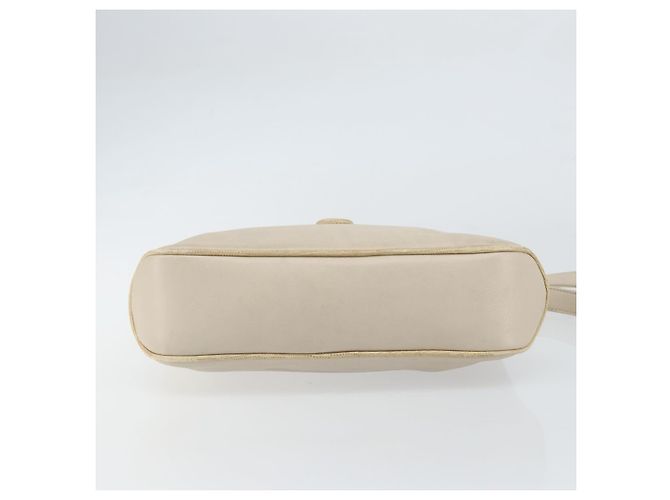 Céline Borsa a Spalla in Pelle Beige Oro Auth ka1365 D'oro - vista 5