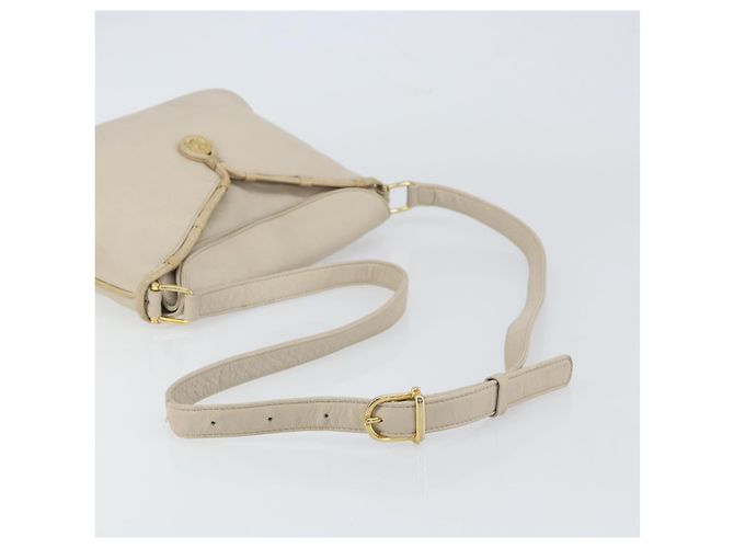 Céline Borsa a Spalla in Pelle Beige Oro Auth ka1365 D'oro - vista 7