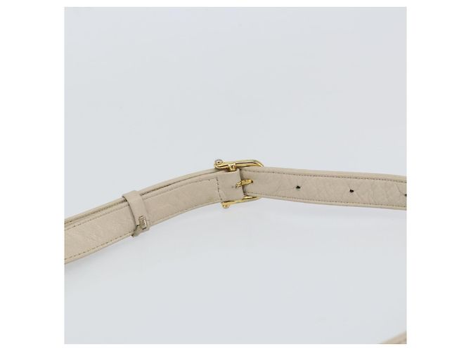 Céline Borsa a Spalla in Pelle Beige Oro Auth ka1365 D'oro - vista 8