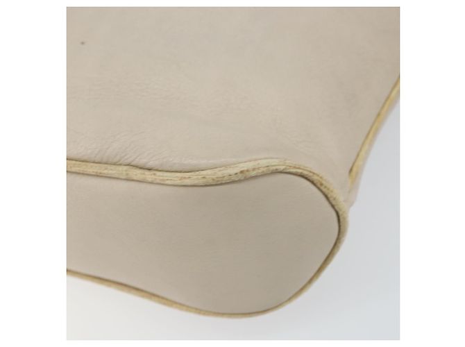 Céline Borsa a Spalla in Pelle Beige Oro Auth ka1365 D'oro - vista 9