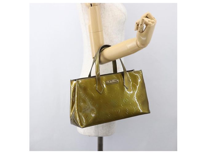 LOUIS VUITTON Borsa Wilshire PM Monogram Vernis Grigio Art Deco M91627 Auth 160424 - vista 22