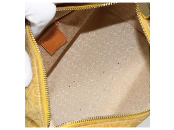 Céline Borsa a spalla in tela Macadam C di CELINE, oro giallo, autentica 159012 D'oro - vista 11