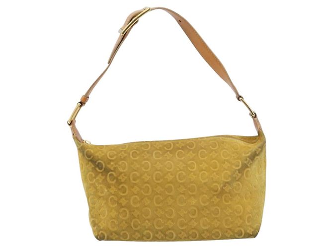 Céline Borsa a spalla in tela Macadam C di CELINE, oro giallo, autentica 159012 D'oro - vista 13