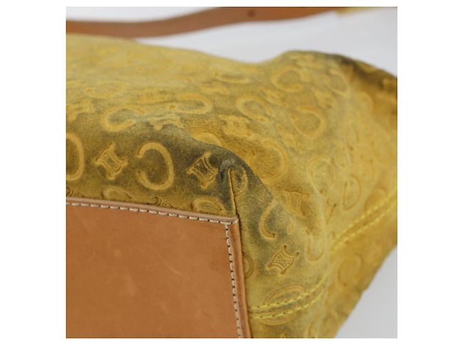 Céline Borsa a spalla in tela Macadam C di CELINE, oro giallo, autentica 159012 D'oro - vista 15