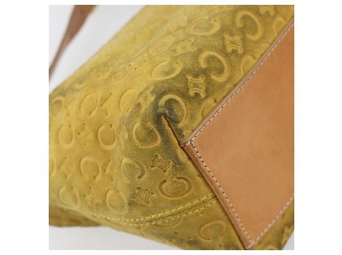 Céline Borsa a spalla in tela Macadam C di CELINE, oro giallo, autentica 159012 D'oro - vista 16