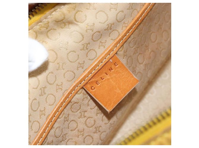 Céline Borsa a spalla in tela Macadam C di CELINE, oro giallo, autentica 159012 D'oro - vista 17