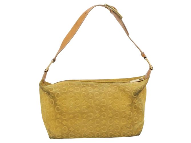 Céline Borsa a spalla in tela Macadam C di CELINE, oro giallo, autentica 159012 D'oro - vista 2