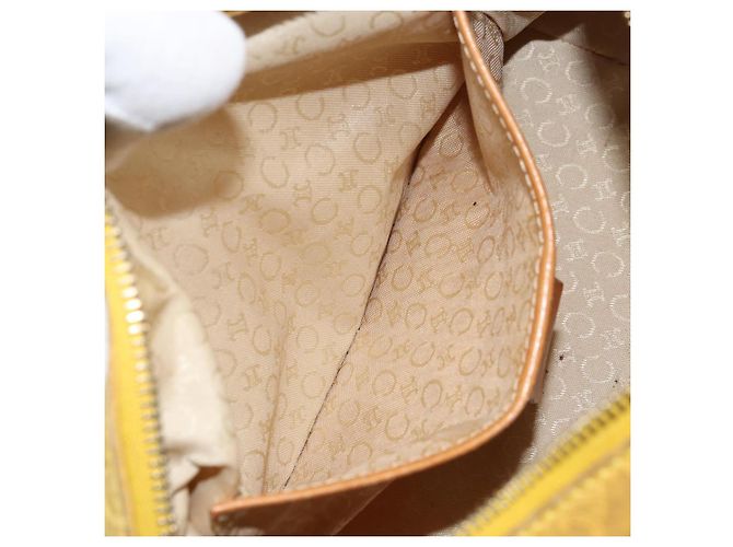 Céline Borsa a spalla in tela Macadam C di CELINE, oro giallo, autentica 159012 D'oro - vista 20
